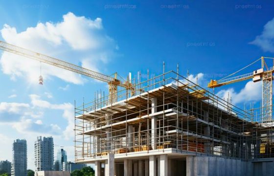 construction-of-new-building-with-reinforced-concrete-floors-construction-of-modern-design-architecture-project-in-downtown-high-rise-multi-storey-building-construction-generative-ai-photo